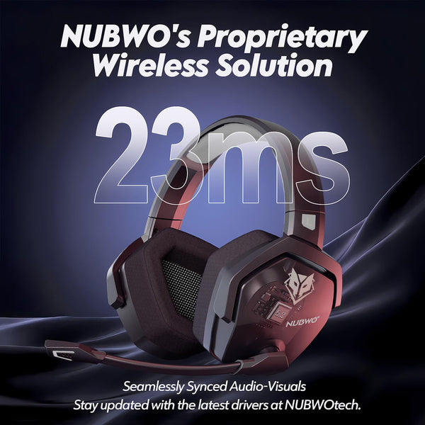 NUBWO G06 Pro Wireless Gaming Headset with Charging Station for Headset & PS5 Controller, 17ms Low Latency, 120H Battery Life, Dynamic 50mm Drivers-White (Only Compatible with PS5)