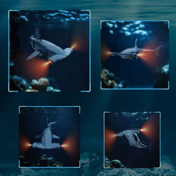 fygurso Remote Control Shark Toys High Simulation, Summer Water Toys for Kids, for Boys Ages 6+, Party Fun Games for Pool & Bath (Gray)