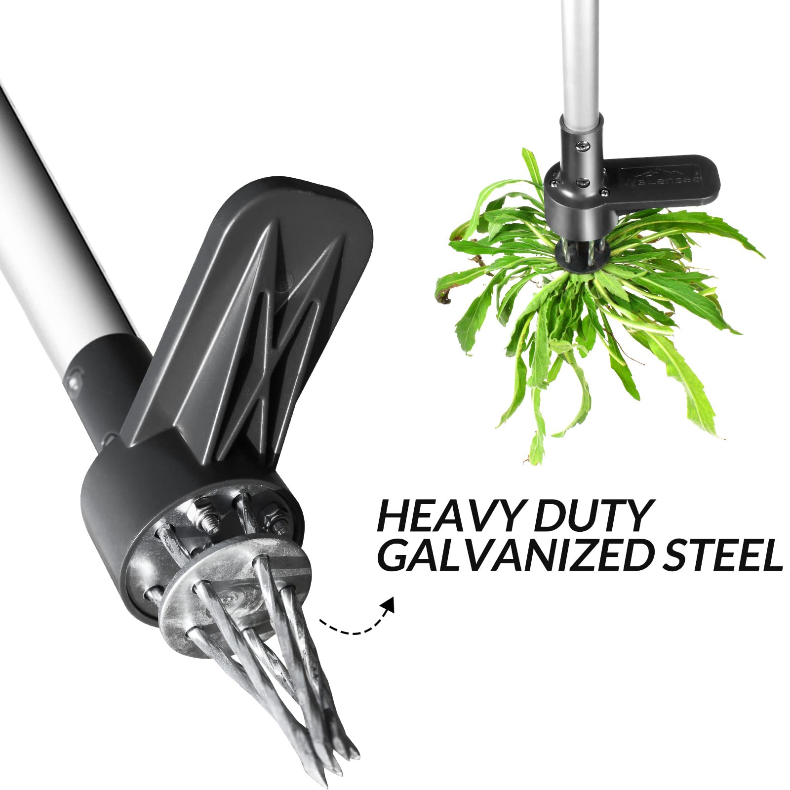 Walensee Upgraded Weed Puller, Stand Up Weeder Hand Tool, Long Handle Garden Weeding Tool with 5 Claws, Hound Weed Puller for Dandelion, Standup Weed