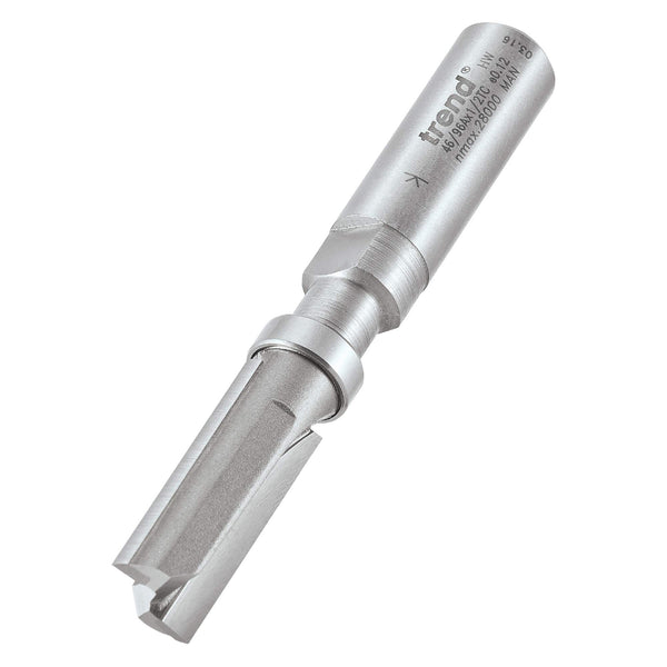 Trend Professional Guided Trimmer, 1/2 Inch Shank, 12.7mm Cut Diameter, 50mm Cut Length, Tungsten Carbide Tipped, 46/23X1/2TC