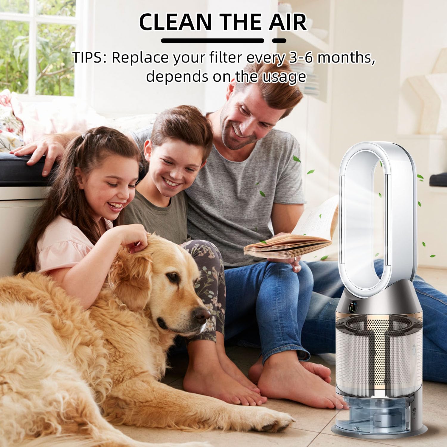 Air Purifier Replacement Filter Compatible with Dyson HP04 TP04 DP04 PH04 HP09 TP09 HP07 TP07 PH03 PH01, HEPA Activated Carbon Air Purifying Filter