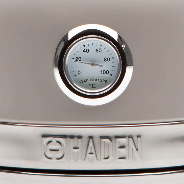 Haden Jersey Stainless Steel Kettle - 3000W Rapid Boil Technology, Ergonomic Design, BPA-Free, Safety Features, and Stylish Chrome Detailing, Putty
