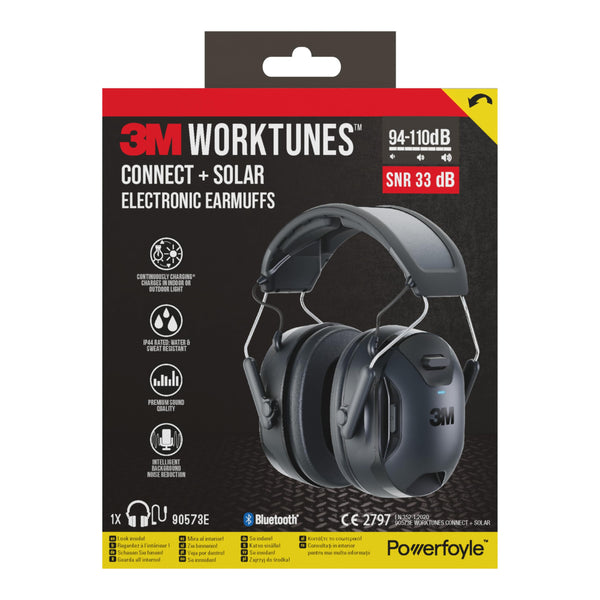 3M WorkTunes Connect Wireless Hearing Protector with Bluetooth Technology 90570E-1