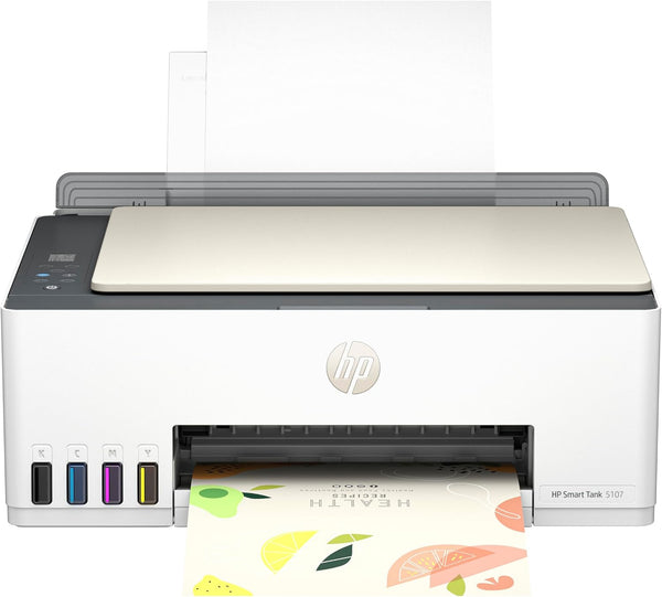 HP Smart Tank 5107 All in One Printer | Perfect for Home | Colour | Wireless | Print, Scan, Copy | Refillable | Includes up to 3 Years of Ink | Smart Buttons | Easy Setup | Reliable Wi-Fi