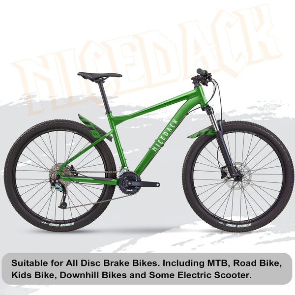 NICEDACK Mudguards Mountain Bike, 2 Pieces Mudguard Fit 20-29 Inch MTB Mudguard Front and Rear Compatible Bicycle Splash Guard