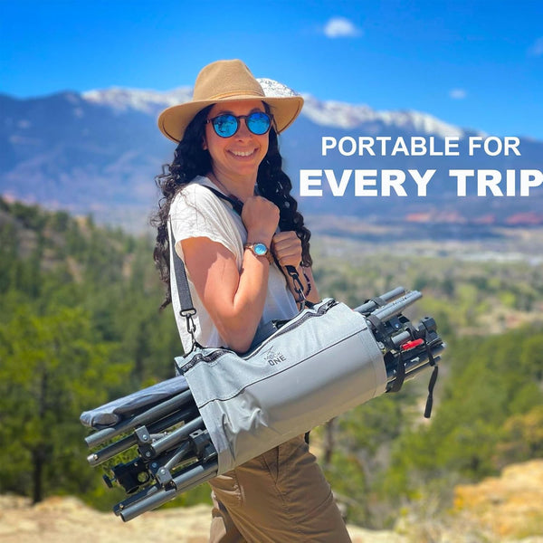 MOCK ONE Hammock with Stand with Adjustable Sunshade Canopy, Portable Free Standing Hammock with Steel Frame for Outdoor, Garden, Camping, Beach, Orange