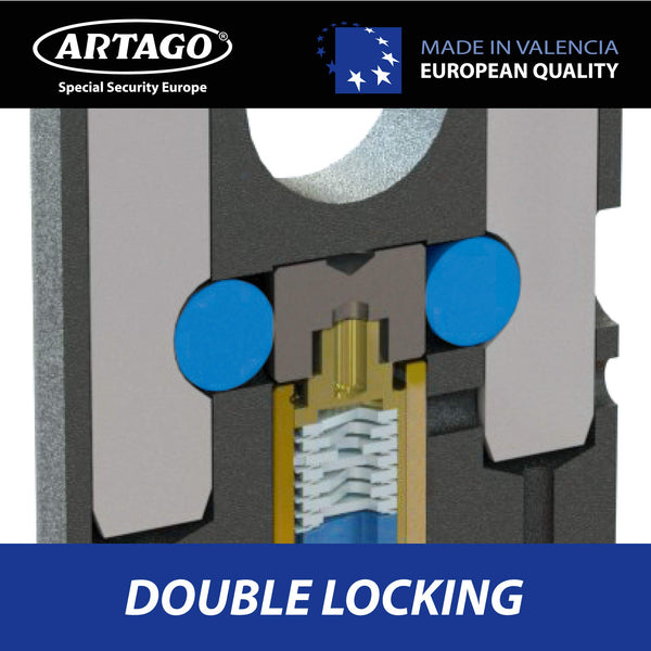 Artago 69T150 Maximum Anti-Theft Chain Lock Double Function Sold Secure Gold and SRA Approved, ø15 150cm, Neutral, 150 cm