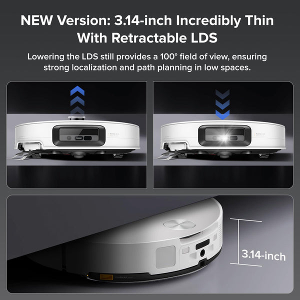 roborock Saros Z70 Robot Vacuum and Mop, OmniGrip Mechanical Arm, AI-Powered, 22,000Pa, 3.14'' Ultra Slim, FlexiArm Riser Technology, AdaptiLift Chassis, Obstacle Avoidance, Multifunctional Dock 4.0