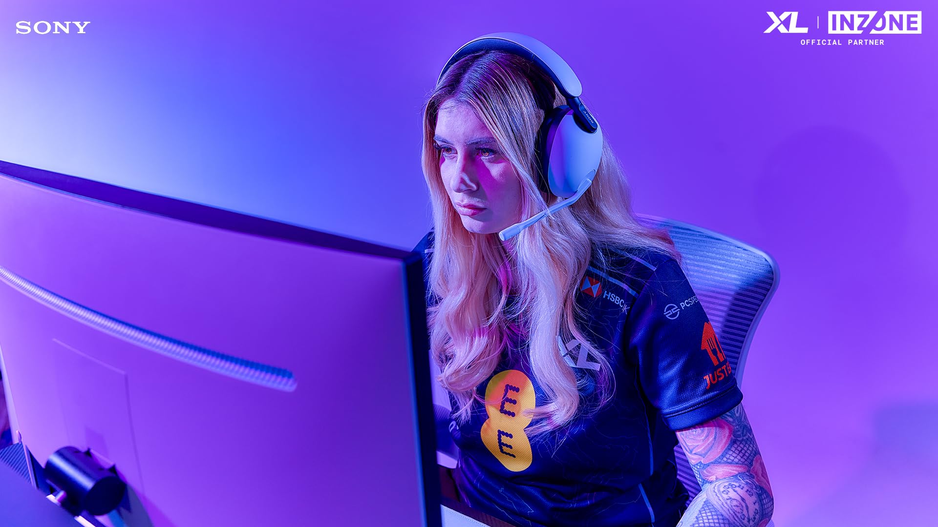 Sony INZONE H5 Wireless Gaming Headset - PC/PS5, 360 Spatial Sound for Gaming, 28H battery lifelow latency, comfortable design, microphone with AI - White