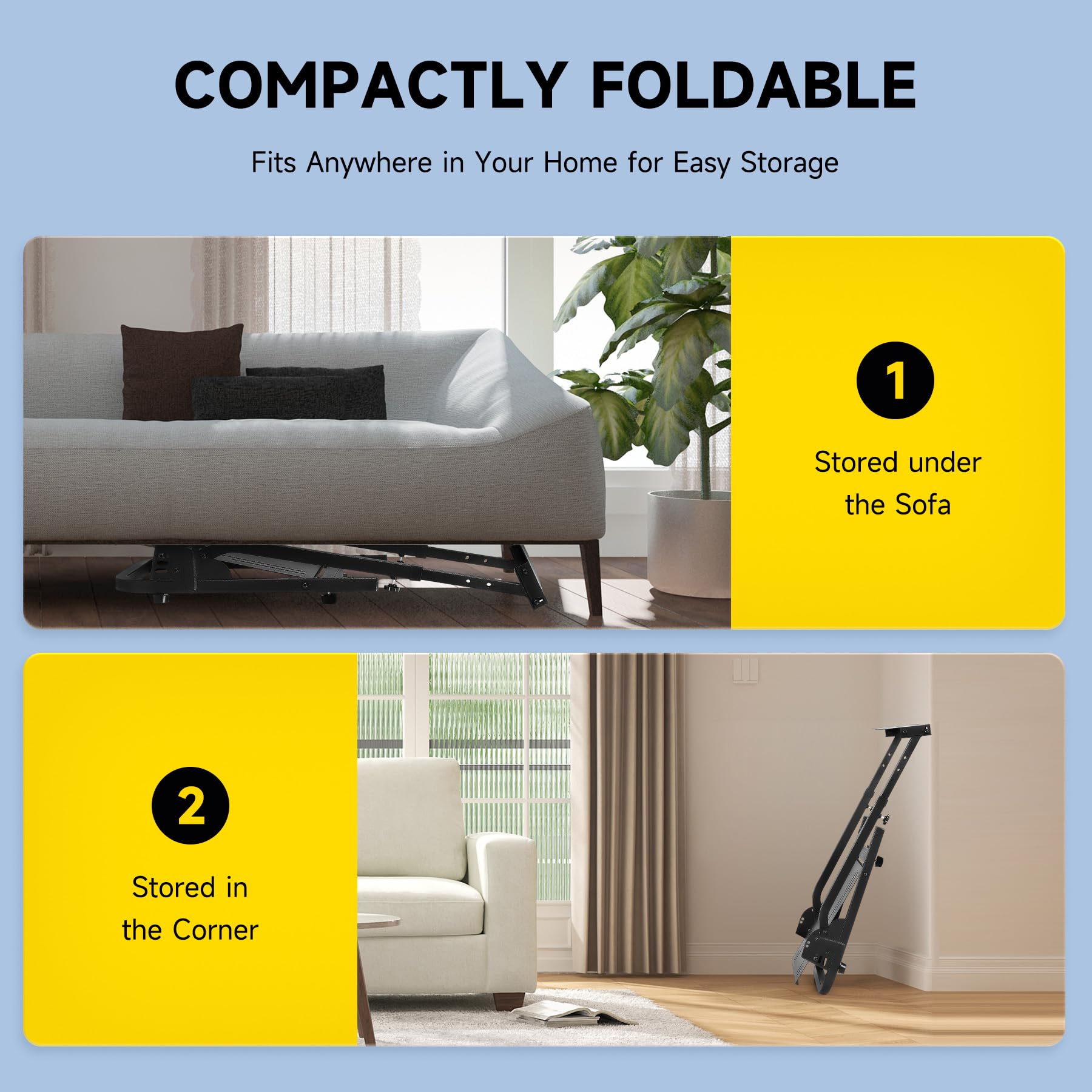 CO-Z Racing Wheel Stand Compatible with Logitech G27, G29, G920, Thrustmaster T300RS, T80, Adjustable Height for PS4, Xbox One, Series X|S, PC Gaming