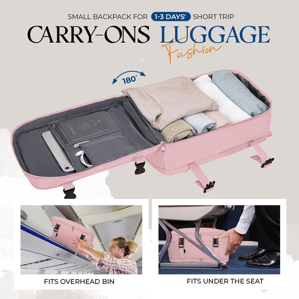 for Ryanair Cabin Bags 40x20x25 Underseat Bag,Small Travel Backpack Cabin Size Carry-ons for Women Men,Hand Luggage for Overnight,Casual Daypack with Laptop Compartment,Anti Theft Pocket