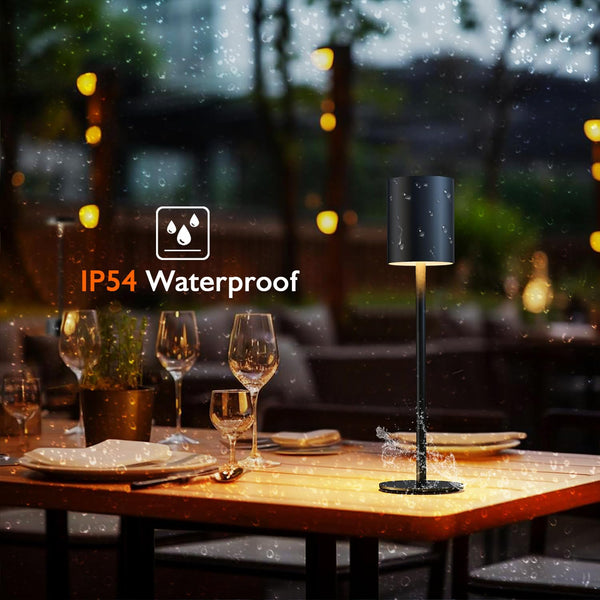 Aomeya Touch Control Table Lamp, 3-Way Dimmable Bedside Lamps Nightstand Lamps with Flaxen Fabric Shade for Bedroom Living Room,LED Bulb Included (Grey-1Pcs) (battery-1Pcs)