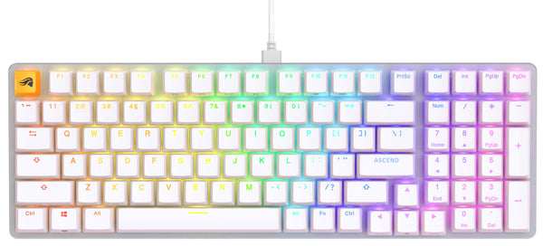 Glorious Gaming GMMK 2 Full Size (96%) - Mechanical Gaming Keyboard, Aluminium Frame, Customisable, Doubleshot Caps, Fox Switches, Per Key RGB, Full NKRO, English UK QWERTY Layout - Pink