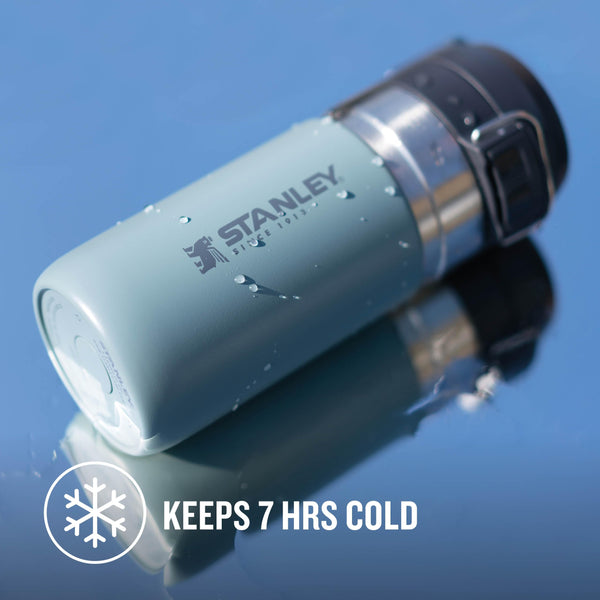 STANLEY Quick Flip Stainless Steel Water Bottle 0.47L - Keeps Cold For 7 Hours - Leakproof - BPA-Free Thermal Flask - Dishwasher Safe - Cup Holder Compatible