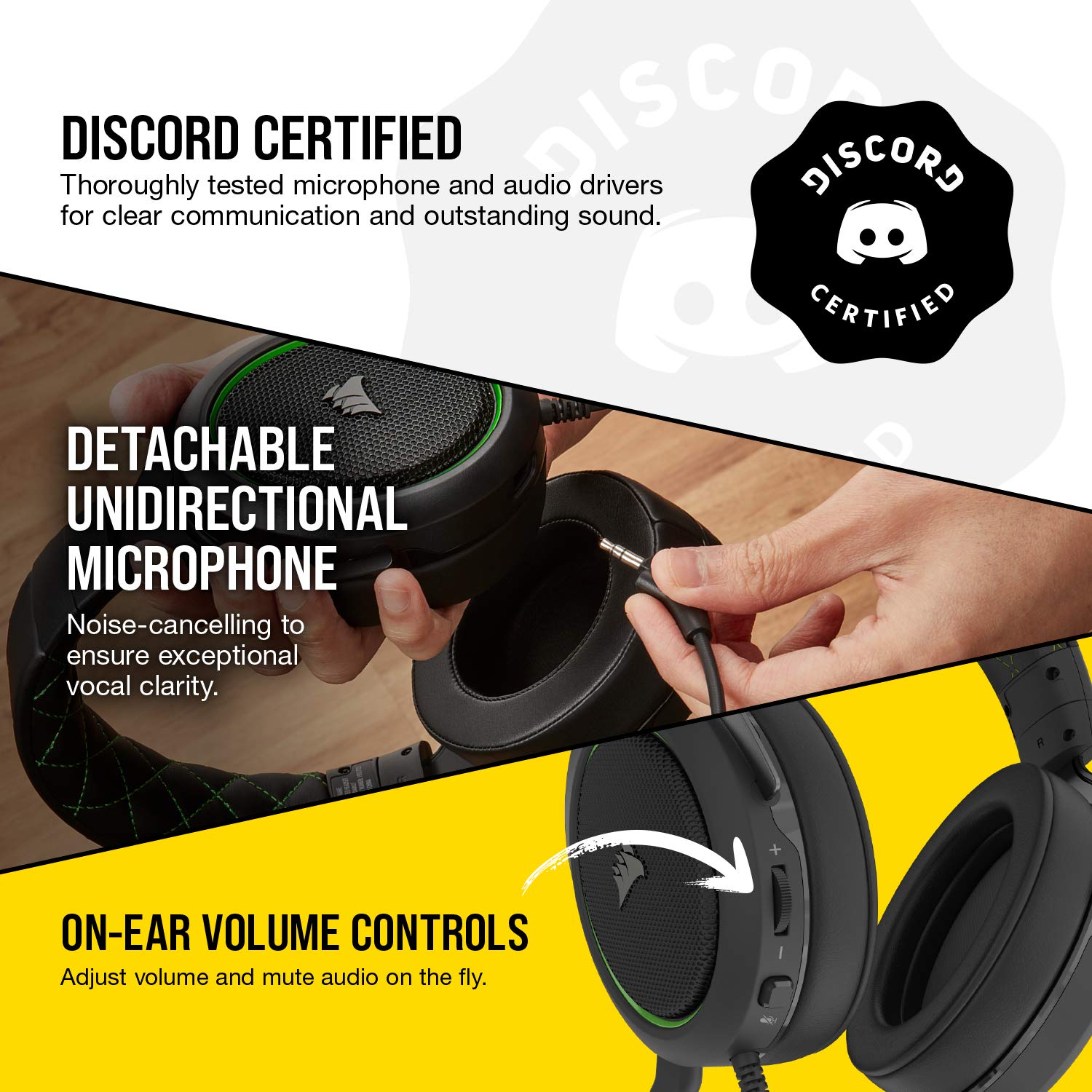 CORSAIR HS55 SURROUND Lightweight Multiplatform Wired Gaming Headset – Dolby 7.1 Surround Sound – iCUE Compatible – PC, Mac, PS5, PS4, Xbox, Nintendo Switch, Mobile – Carbon