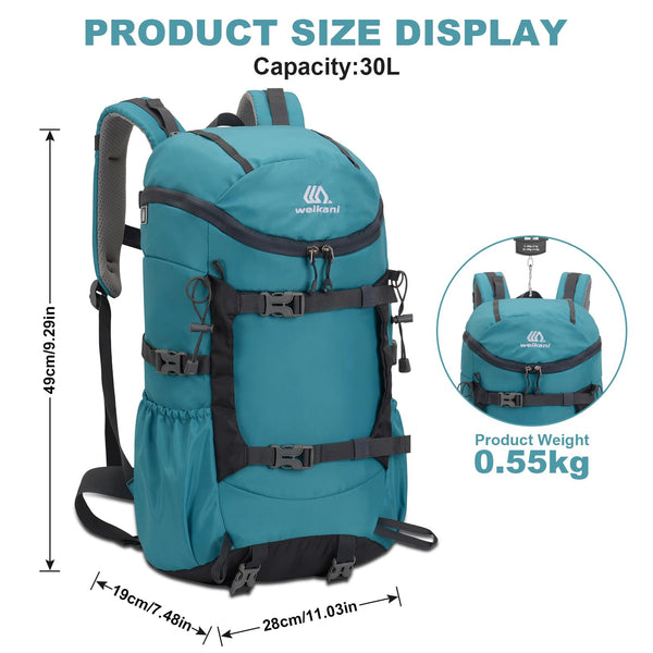 jianyana Hiking Backpack Waterproof 30L Foldable Rucksack Lightweight Camping Bag skiing climb mountains Camping Trekking Hiking Walking Cycling Climbing Outdoor Sports for Women Men