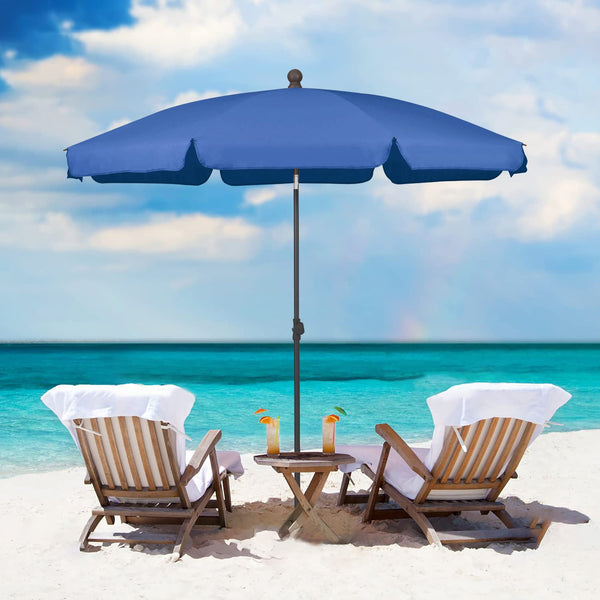 Sekey 2m Garden Parasol with Umbrella Cover - Adjustable and Portable Patio Umbrella for Beach, Garden, Pool, and Patio - UPF 50+ Sun Protection