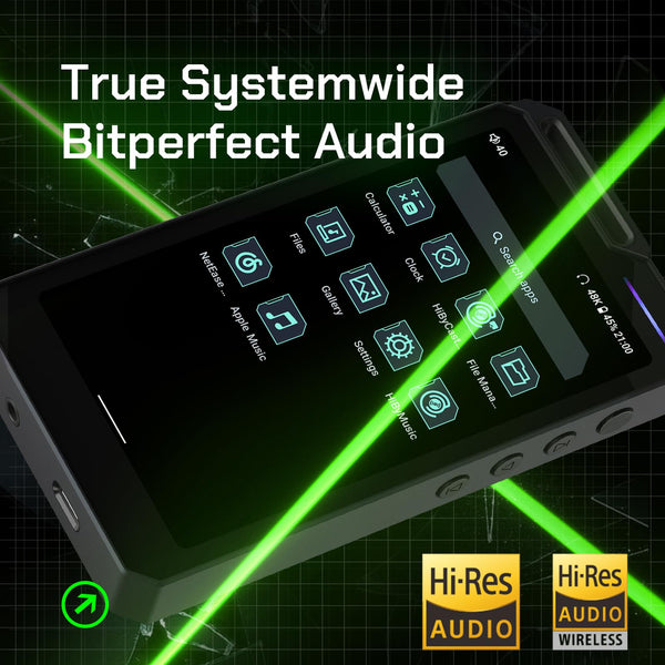 HiBy R4 mp3 & mp4 Players spotify Player with Bluetooth and WiFi 4-Way HiFi DAP Android 12 OS 3.5mm po+4.4mm bal 32G+2TB Scalable Memory