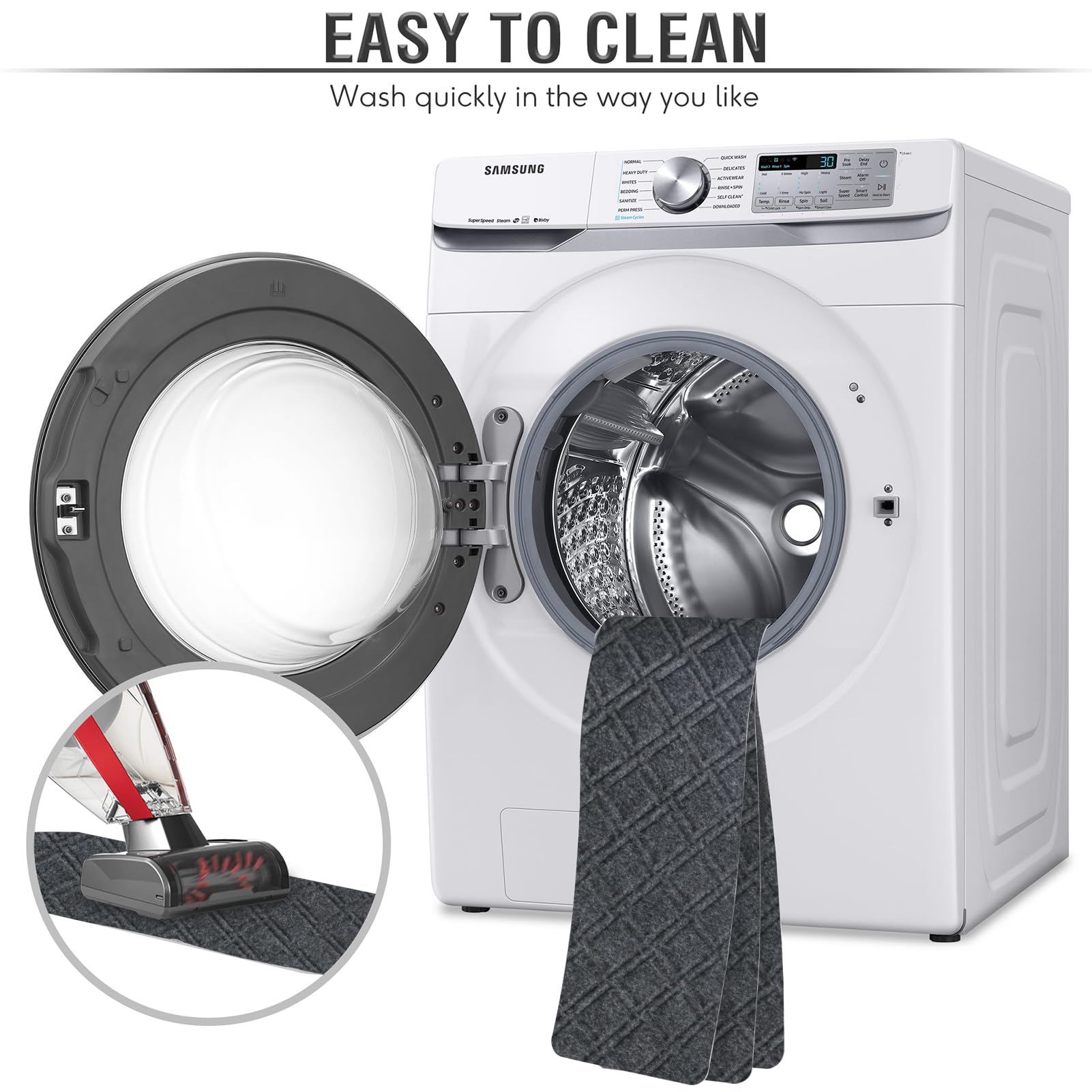 Triceratops 20cmx76cm (14-Pack) Stair Treads Carpet Non-Slip, Indoor Stair Runners for Wooden Steps, with Non Skid Rubber Backing Removable Washable