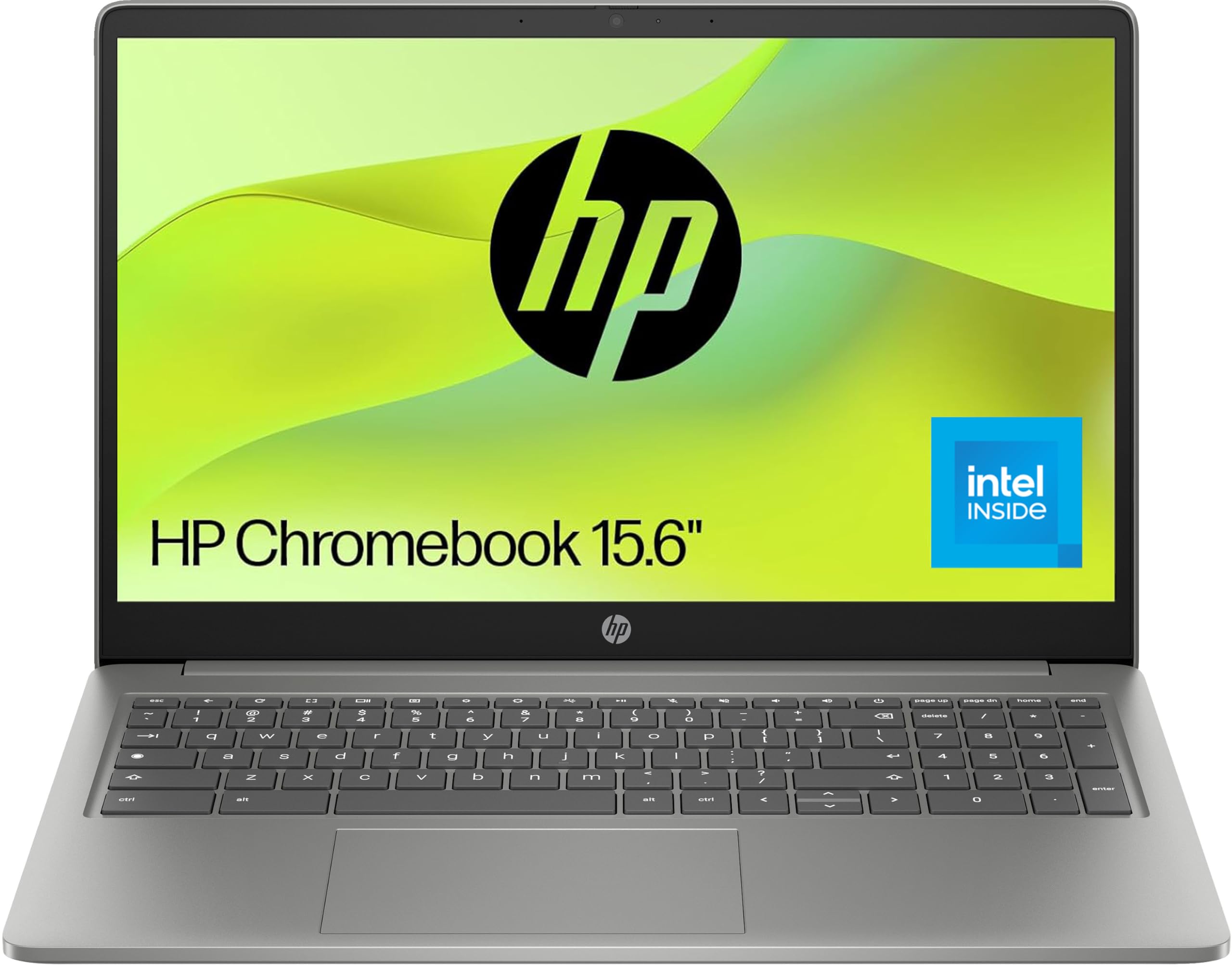 HP Chromebook 14" | Intel Processor N100 Processor| 4 GB RAM | 128 GB Flash Storage | Intel UHD Graphics | HD Display | Up to 12hrs battery | Chrome OS | Dual Speakers | Glacier Silver | 14a-nf0002sa