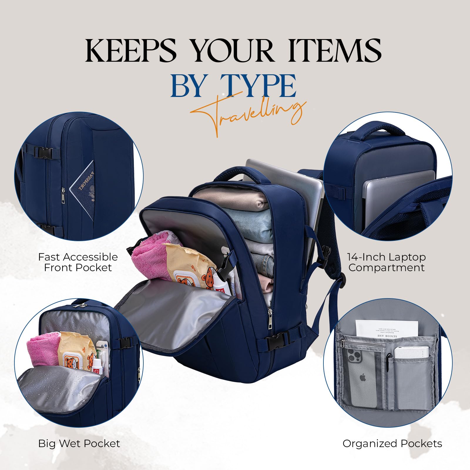 for Ryanair Cabin Bags 40x20x25 Underseat Bag,Small Travel Backpack Cabin Size Carry-ons for Women Men,Hand Luggage for Overnight,Casual Daypack with Laptop Compartment,Anti Theft Pocket