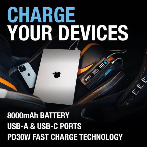 RING ULTRABOOST 1500A Car Battery Jump Starter Power Pack - Safely Starts Up to 6 Litre Petrol and 3 Litre Diesel Engines - Battery Booster with Jump Leads, Portable USB Powerbank and LED Torch