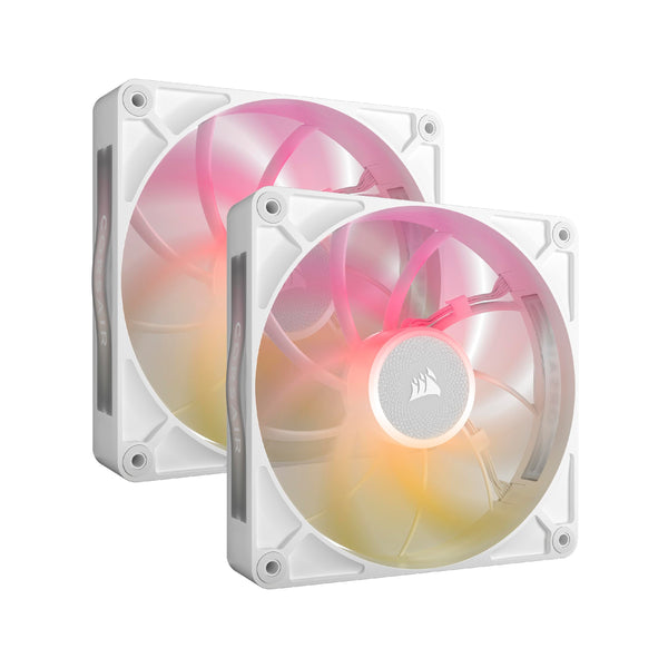CORSAIR iCUE LINK RX120 MAX RGB 120mm PWM Thick Fans with iCUE LINK System Hub – High-Static Pressure – Magnetic Dome Bearing – Triple Pack – White