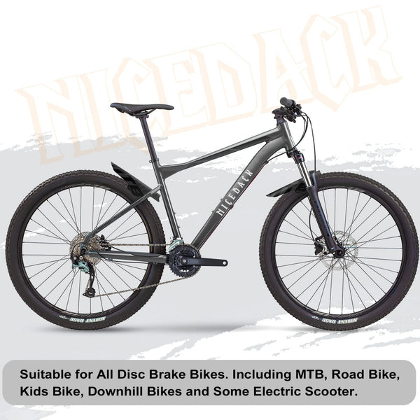 NICEDACK Mudguards Mountain Bike, 2 Pieces Mudguard Fit 20-29 Inch MTB Mudguard Front and Rear Compatible Bicycle Splash Guard