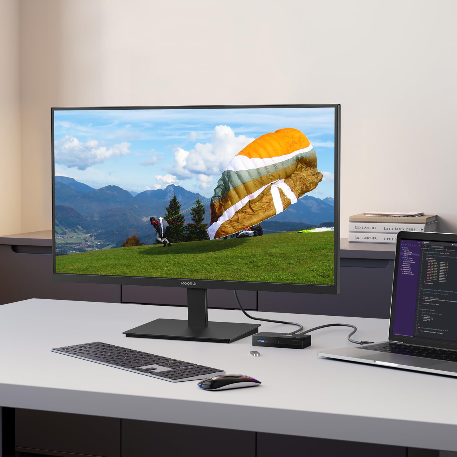 KOORUI E2711F 27 Inch FHD Monitor, Gaming 100Hz, IPS Computer Monitors, 1080P Pc Screen, Adaptive Sync, 5ms, VESA 100x100mm, Eye Care, HDMI, VGA