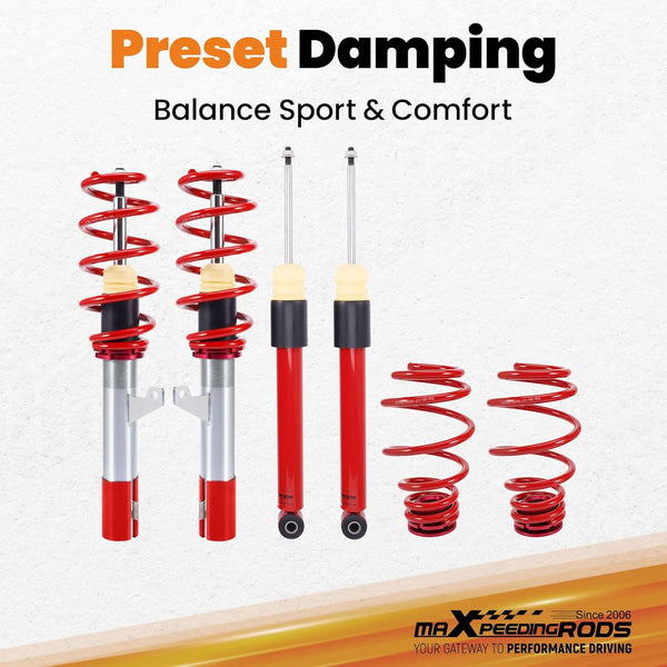 maXpeedingrods Coilovers Suspension Kit for Audi A3 MK2 8P & TT 8J 2003-2012 1.8 2.0 TFSI TD lowering Spring Suspension for VW Golf MK5 VI Audi A3 8P 2003-2013