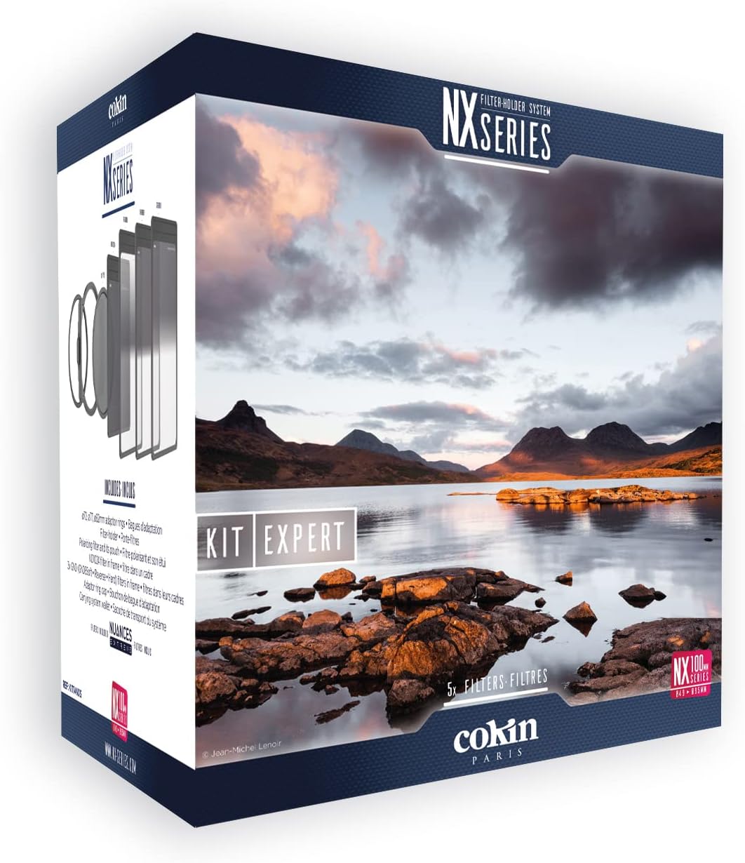 COKIN NX-Series Expert Kit inc. 100mm Filter-Holder + CPL + Wallet + NUANCES Extreme ND1024* + GND8 Soft* + GND8 Reverse* + GND8 Hard* (* in frames) + ø72/77/82mm Adapter ring + accessories