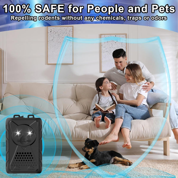 Rodent Repeller Ultrasonic Under Hood,Repeller to Keep Pine Martens,Anti-Martor Repellent,Pest Mouse Repeller for Car,Garage,Warehouse,Rat Rodent Pest Animal Deterrent for Vehicle Protection Indoor