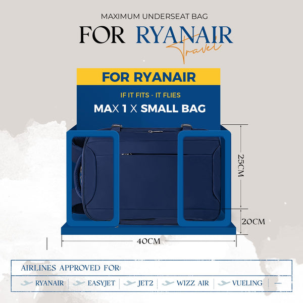 for Ryanair Cabin Bags 40x20x25 Underseat Bag,Small Travel Backpack Cabin Size Carry-ons for Women Men,Hand Luggage for Overnight,Casual Daypack with Laptop Compartment,Anti Theft Pocket