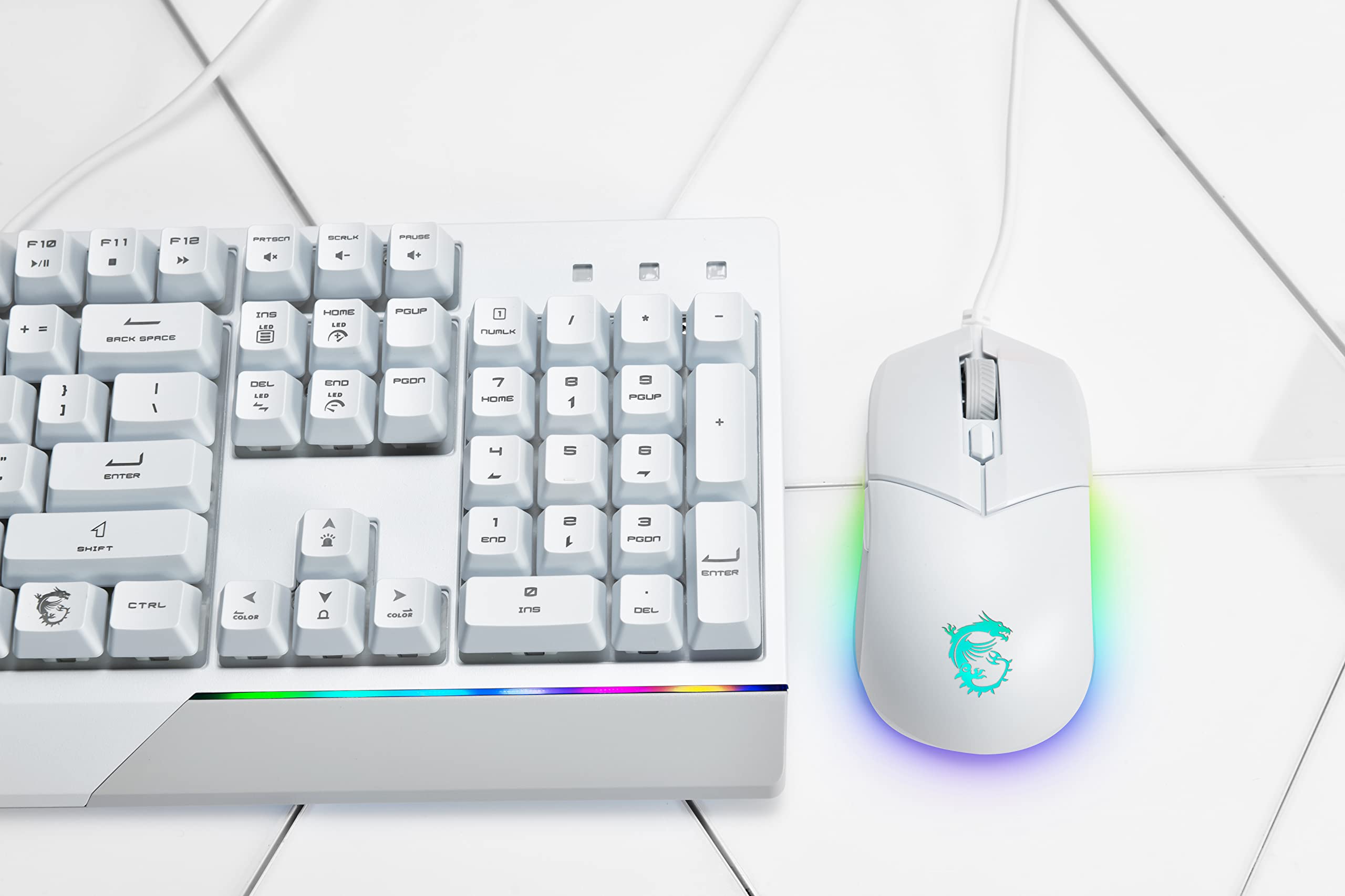 MSI Vigor GK71 Sonic Mechanical Gaming Keyboard (UK Layout) - MSI Sonic Red Switches (Linear), Ergonomic Keycaps, Anti-slip Base, Per-key RGB Mystic Light, USB 2.0 - Full-Sized