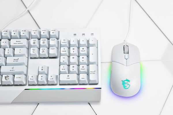 MSI Vigor GK71 Sonic Mechanical Gaming Keyboard (UK Layout) - MSI Sonic Red Switches (Linear), Ergonomic Keycaps, Anti-slip Base, Per-key RGB Mystic Light, USB 2.0 - Full-Sized