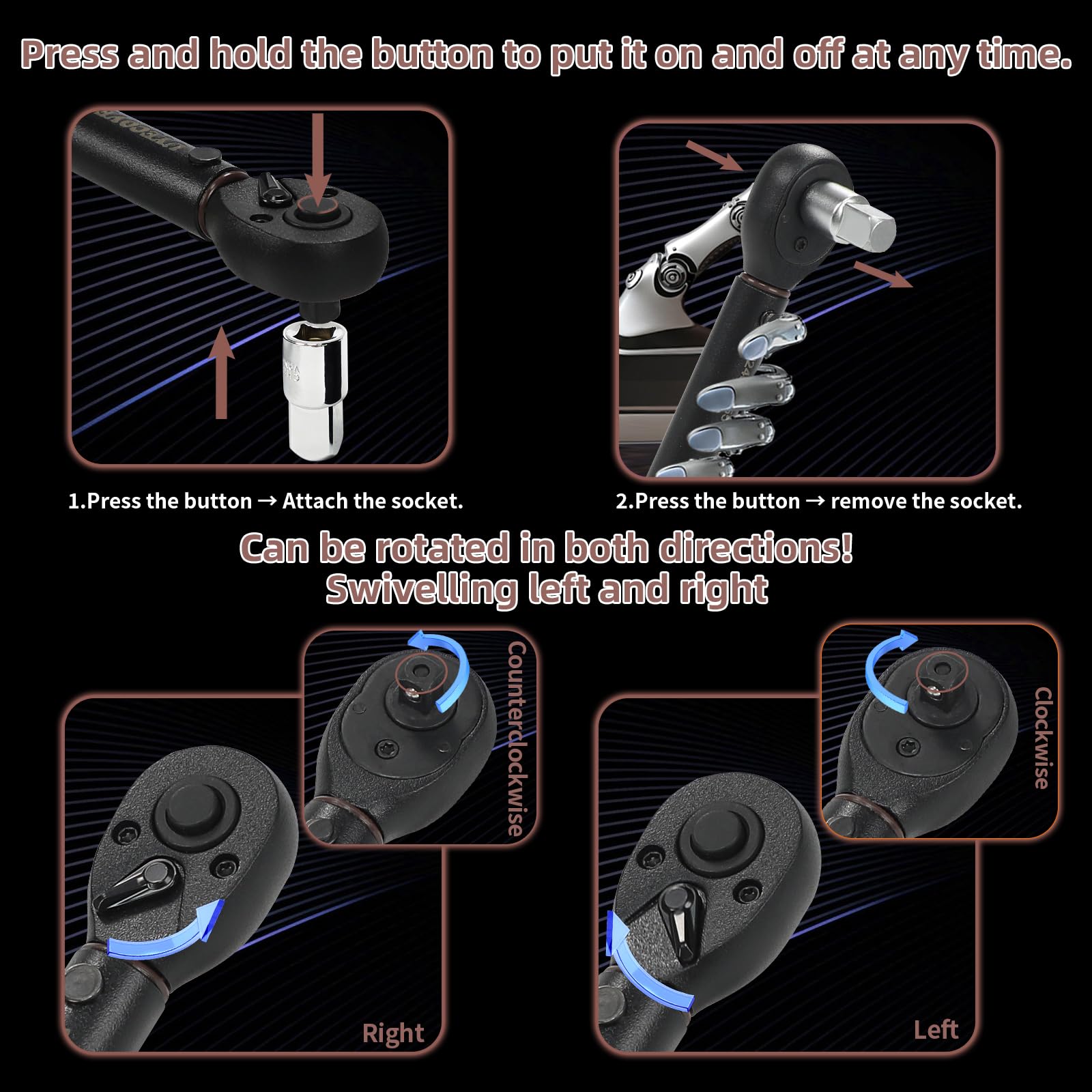Torque Wrench 1/4 Bike Torque Wrench 1-25nm Torque Wrench Set 63ps with 100mm Extension bar and Socket