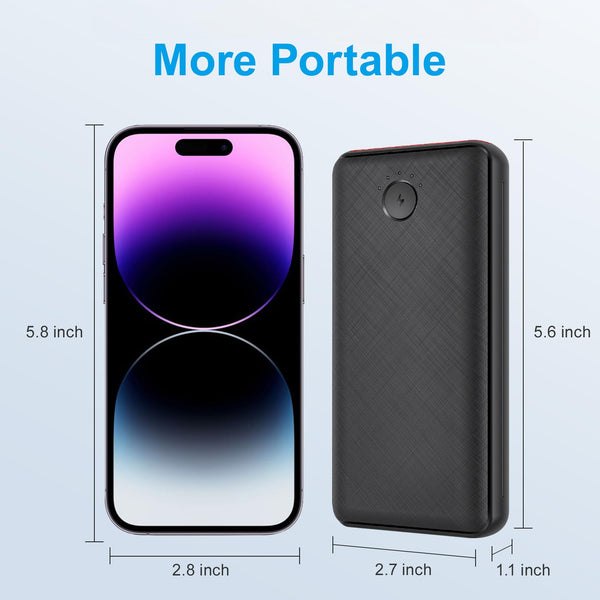 Power Bank 27000mAh Powerbank Fast Charging 22.5W QC 4.0 Portable Charger with Outputs Inputs Flashlight USB C Battery Pack, Ultra-High Capacity Compatible for iPhone Samsung Huawei