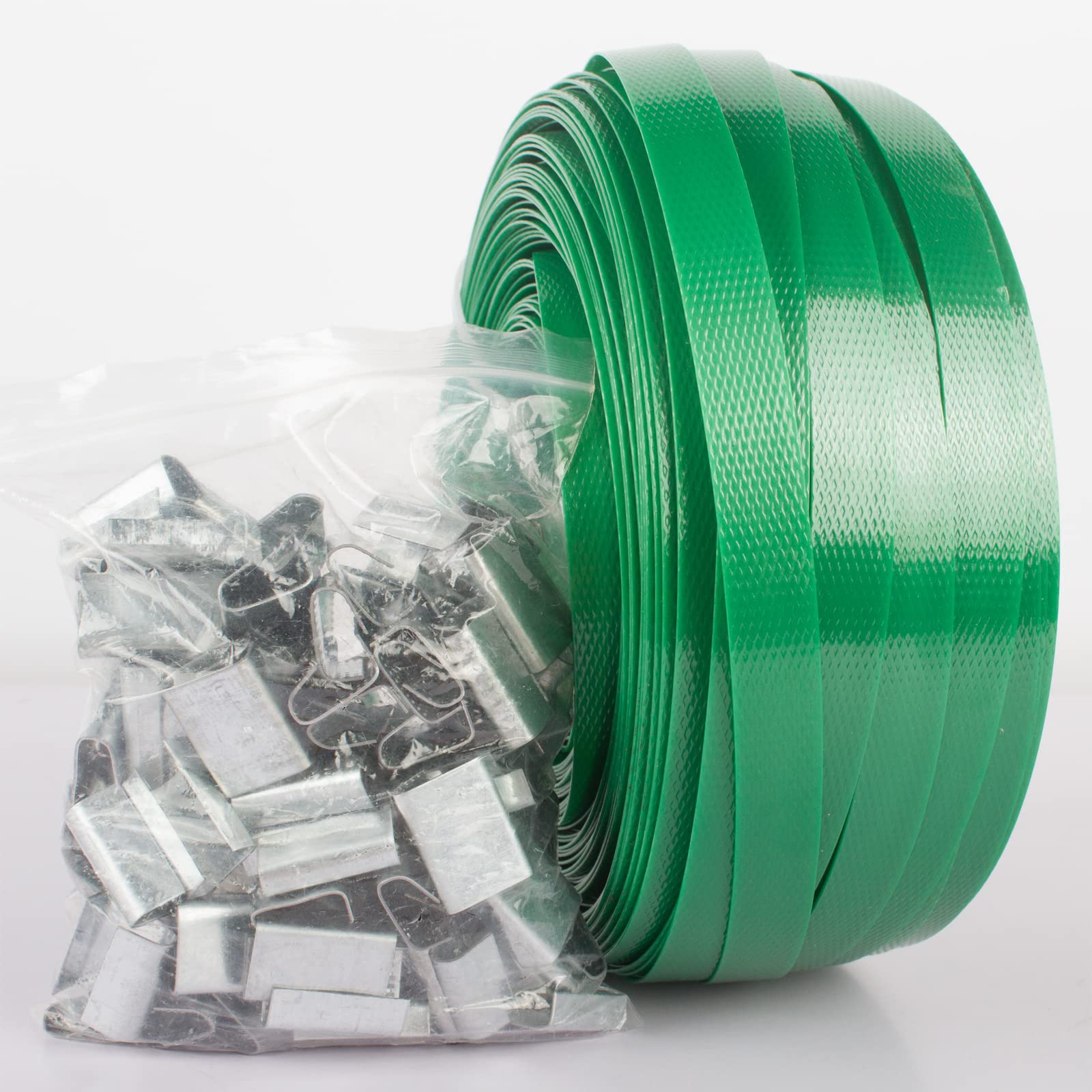 Complete Hand Pallet Packaging Strapping Kit with Tools, 200m PP Band, Metal Seals, and Edge Protectors for Secure Packing