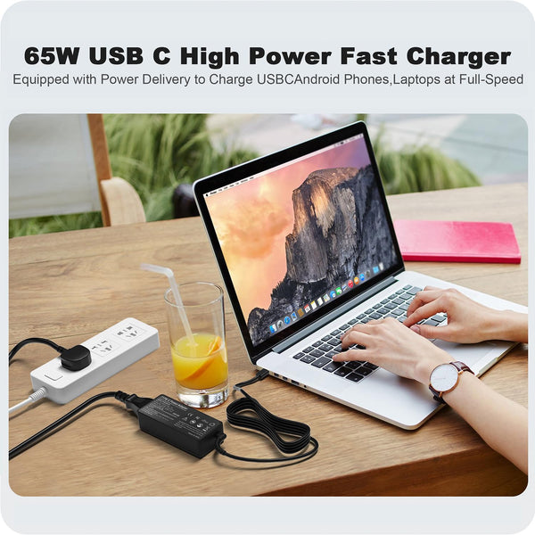 Jeestam 65W USB C Laptop Charger Compatible with HP EliteBook Elite Spectre X360 X2 830 1030 1040, Envy 11 13 14 15, Omnibook, Chromebook, Elite x2,ProBook 430 G6 G7 G8, for Office, School, and Family