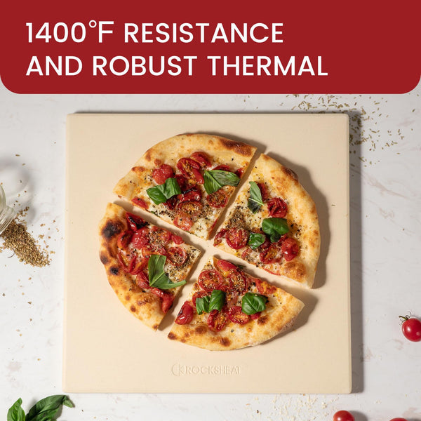13.2" x 13.2" x 0.6" Square Cordierite Pizza Baking Stone Perfectly Compatible for Ooni Karu, Koda & Fyra 12 Pizza Oven