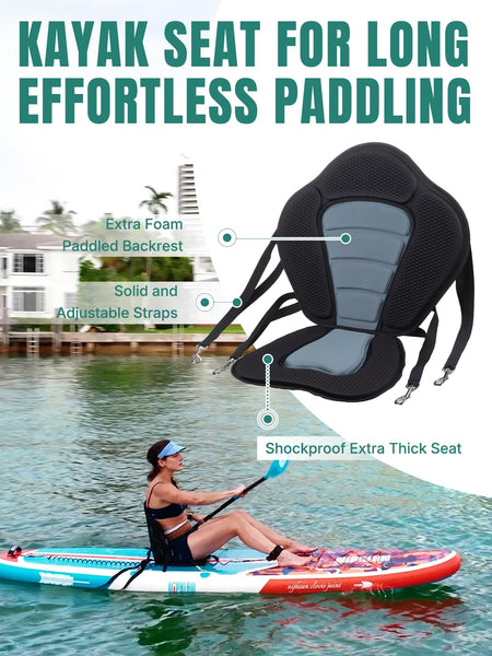 Niphean Inflatable Paddle Boards for Adults with All Accessories, 320cm Stand Up Paddle Board for All Skill Levels, SUP with 200kg Weight Capacity for 2 People, Inflatable Paddleboard with Seat