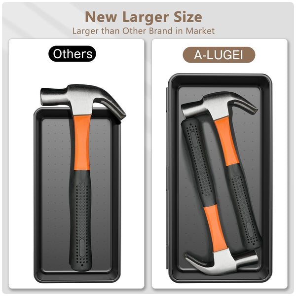 A-LUGEI【𝟲𝟵𝗣𝗰𝘀】【𝟱 𝗦𝗶𝘇𝗲】 Tool Box Organiser Tray Divider Set, 【Black】 Desk Drawer Organiser, Garage Organisation and Storage Toolbox Accessories Rolling Tool Chest Cart Cabinet Workbench