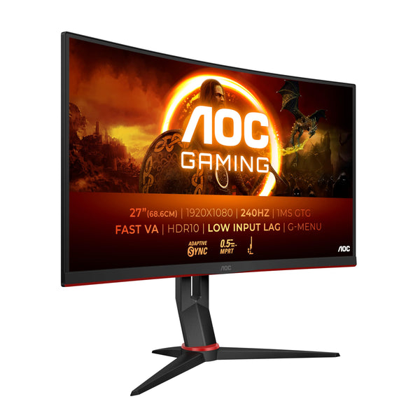 AOC Gaming 25G3ZM/BK - 24.5" 240Hz FHD Monitor, 0.5ms MPRT, FreeSync Premium (1920x1080, HDMI 2.0 x 2, DisplayPort 1.2 x 1, Headphone out (3.5mm)) black/red
