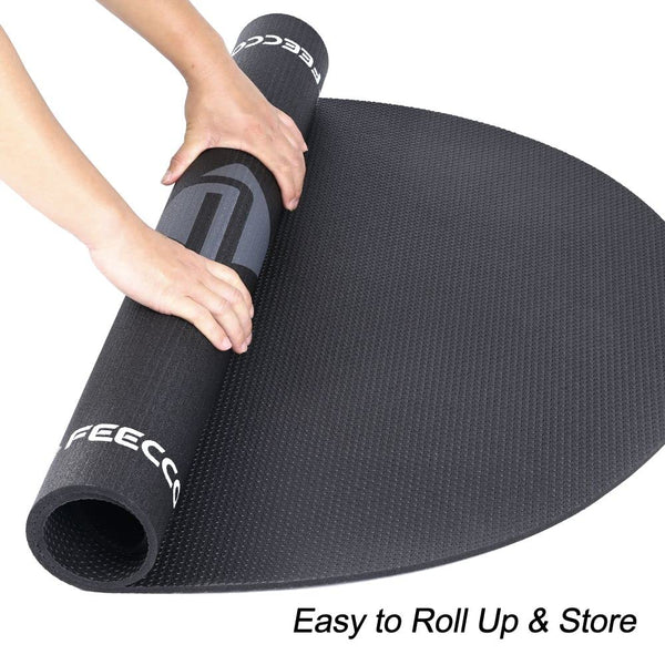 FEECCO Jump Rope Mat, High-Density PVC Skipping Rope Mat, Ultra-Thick for Super Comfort