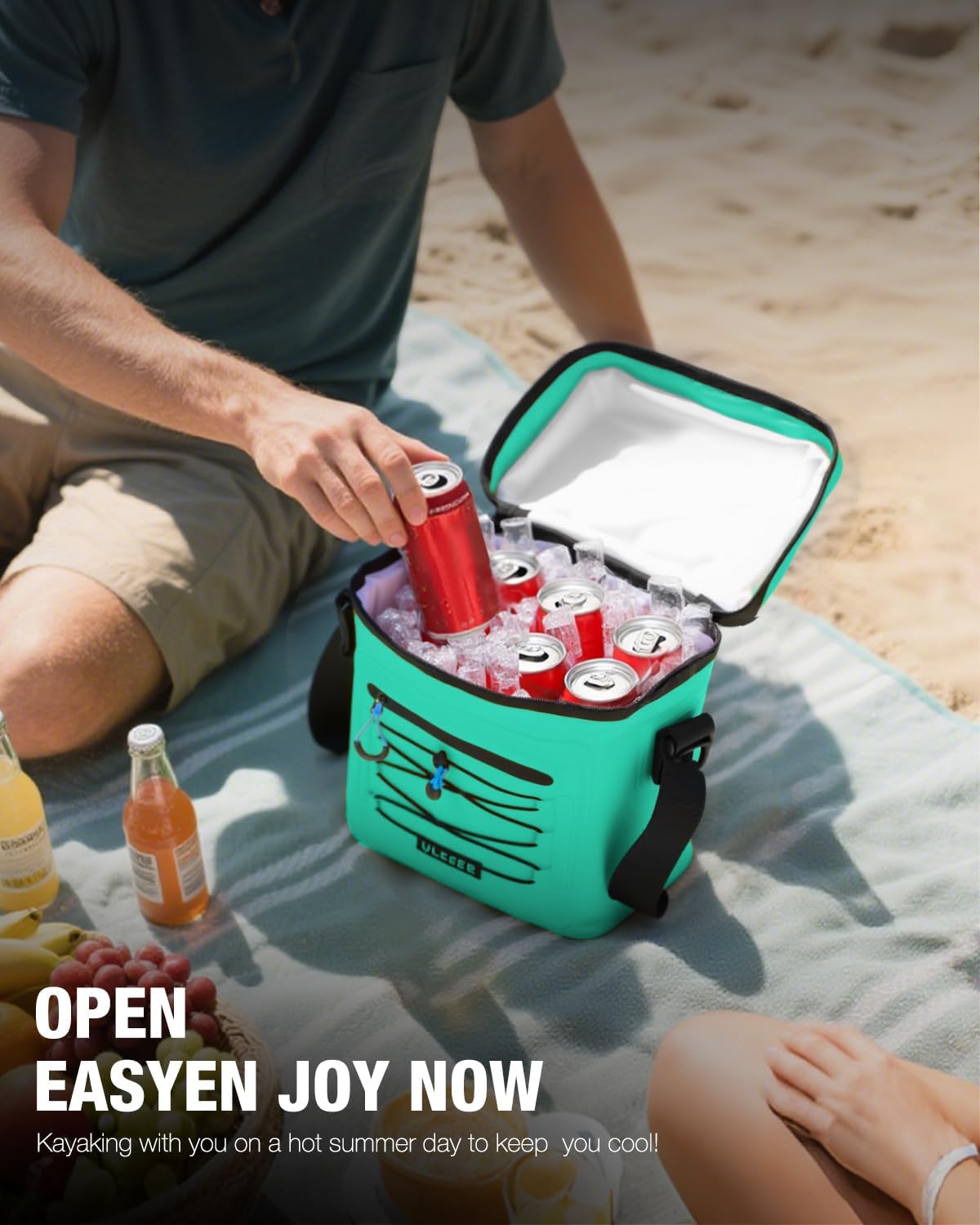 YULEEE 7/15/20L Insulated Cooler Bag - Large Multi-Functional Picnic Lunch Bag for Men & Women,Waterproof Leakproof Perfect for Beach, Family,Travel, Camping, Work,BBQ,and Outdoor Activities