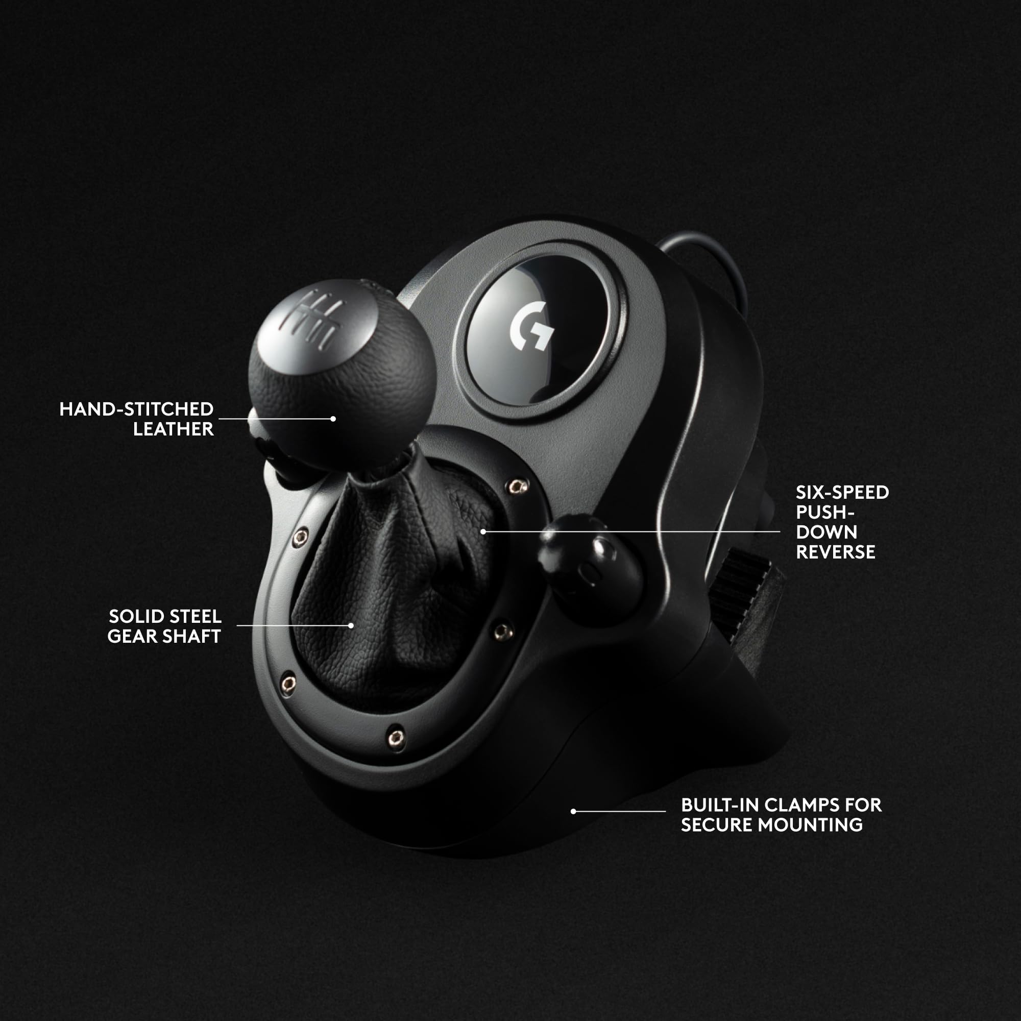 Logitech G G923 Racing Wheel and Pedals, TRUEFORCE up to 1000 Hz Force Feedback, Responsive Driving Design, Dual Clutch Launch Control, Genuine Leather Wheel Cover, for PS5, PS4, PC, Mac - Black