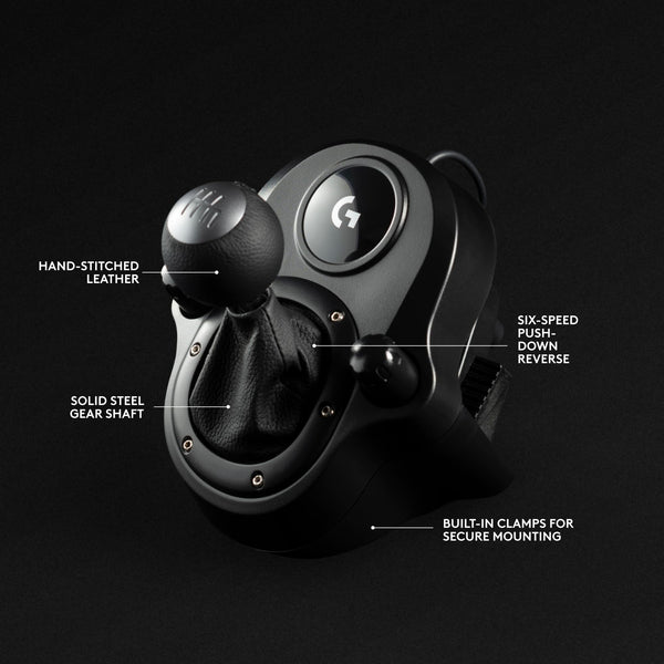 Logitech G G923 Racing Wheel and Pedals, TRUEFORCE up to 1000 Hz Force Feedback, Responsive Driving Design, Dual Clutch Launch Control, Genuine Leather Wheel Cover, for PS5, PS4, PC, Mac - Black