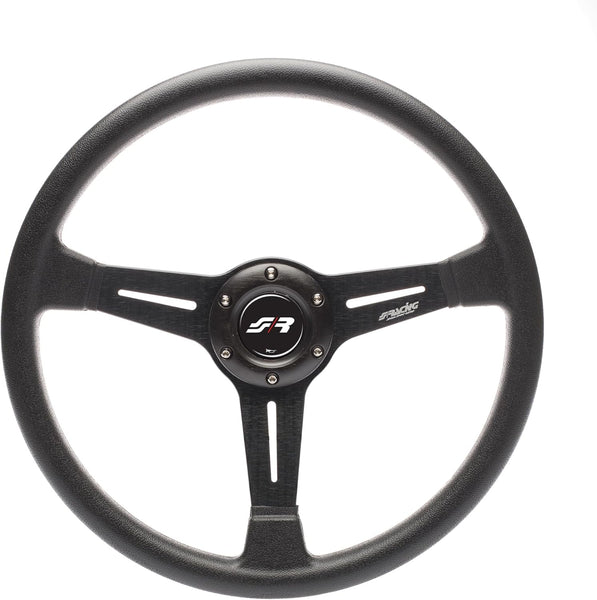 Simoni Racing SLAG Sport Steering Wheel with Three Spokes, Universal Black