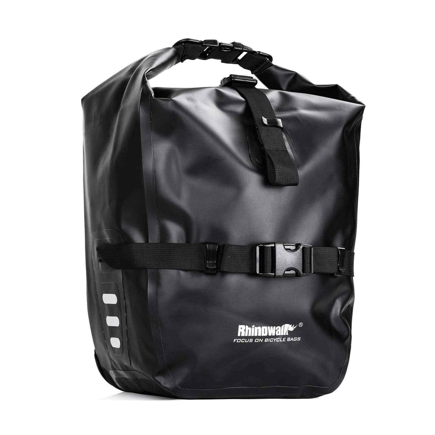 Rhinowalk Bike Bag Waterproof Bicycle Pannier Rear Seat Bag for Cycling Bicycling Traveling Riding, Black