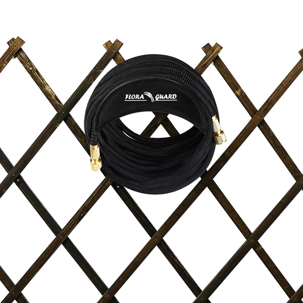 FLORA GUARD Garden Wall Mounted Hose Reel 20+2m, Heavy Duty Hose Reel Wall Mount, 9 Pattern Nozzle, Supplied with Nozzle, Fittings and Fixings